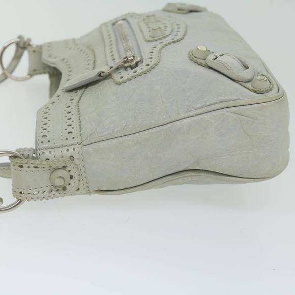 BALENCIAGA The Hip Shoulder Bag Leather Gray 245080 Auth ar11036 - Picture 4 of 16